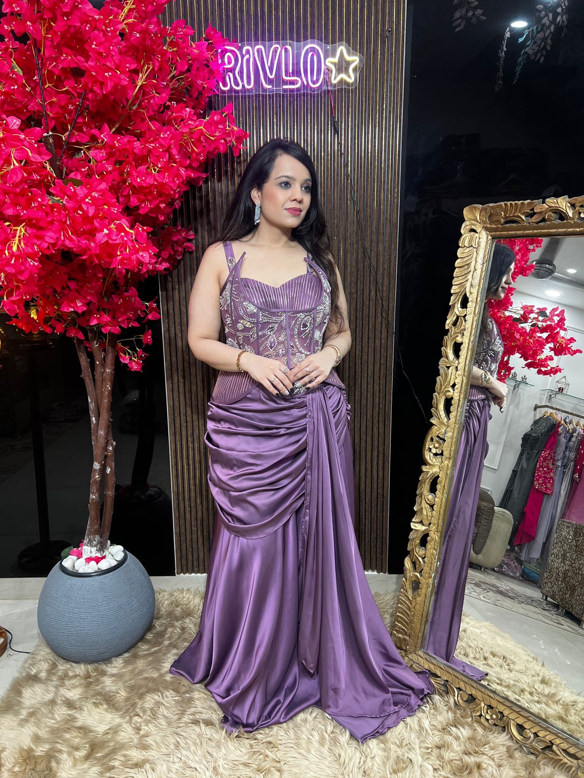 Regal Amethyst Corset Drape Set 💜 RC547