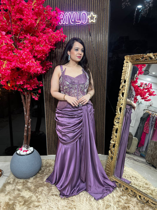 Regal Amethyst Corset Drape Set 💜 RC547