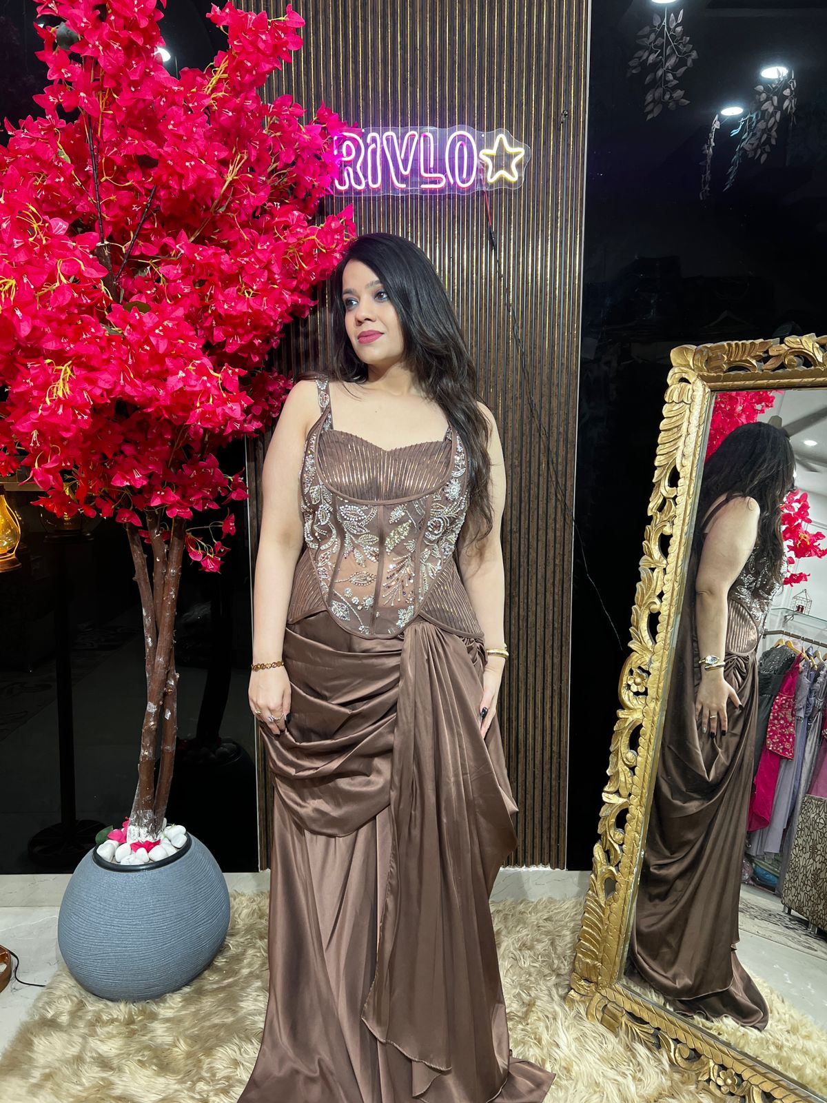Cocoa Corset Drape Set 💜 RC548