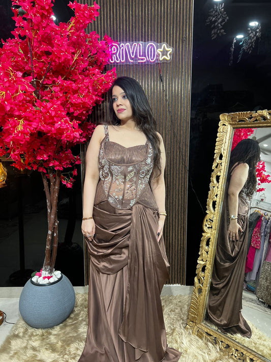 Cocoa Corset Drape Set 💜 RC548