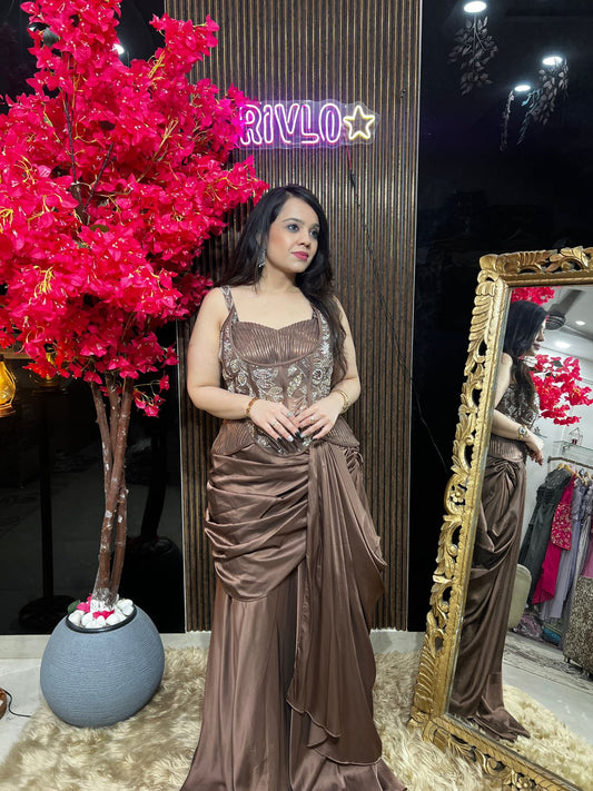 Cocoa Corset Drape Set 💜 RC548