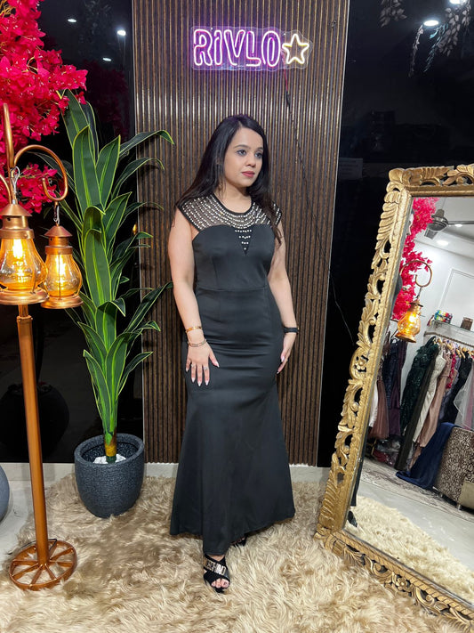 Black Muse Pearl Gown WC28