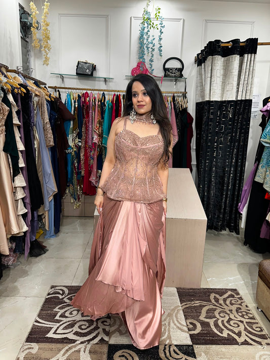 Blush Majesty Drape Saree RC586