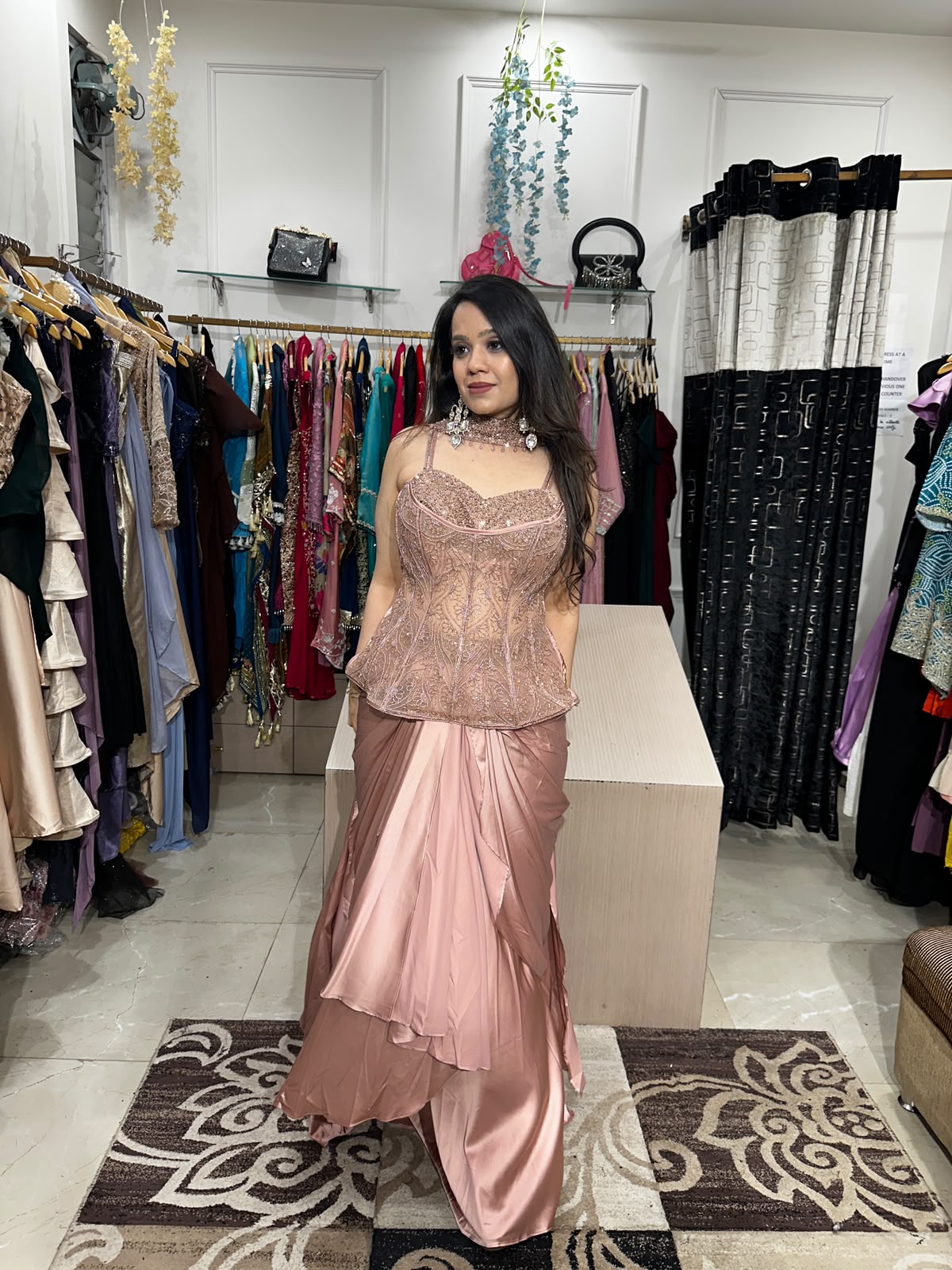 Blush Majesty Drape Saree RC586