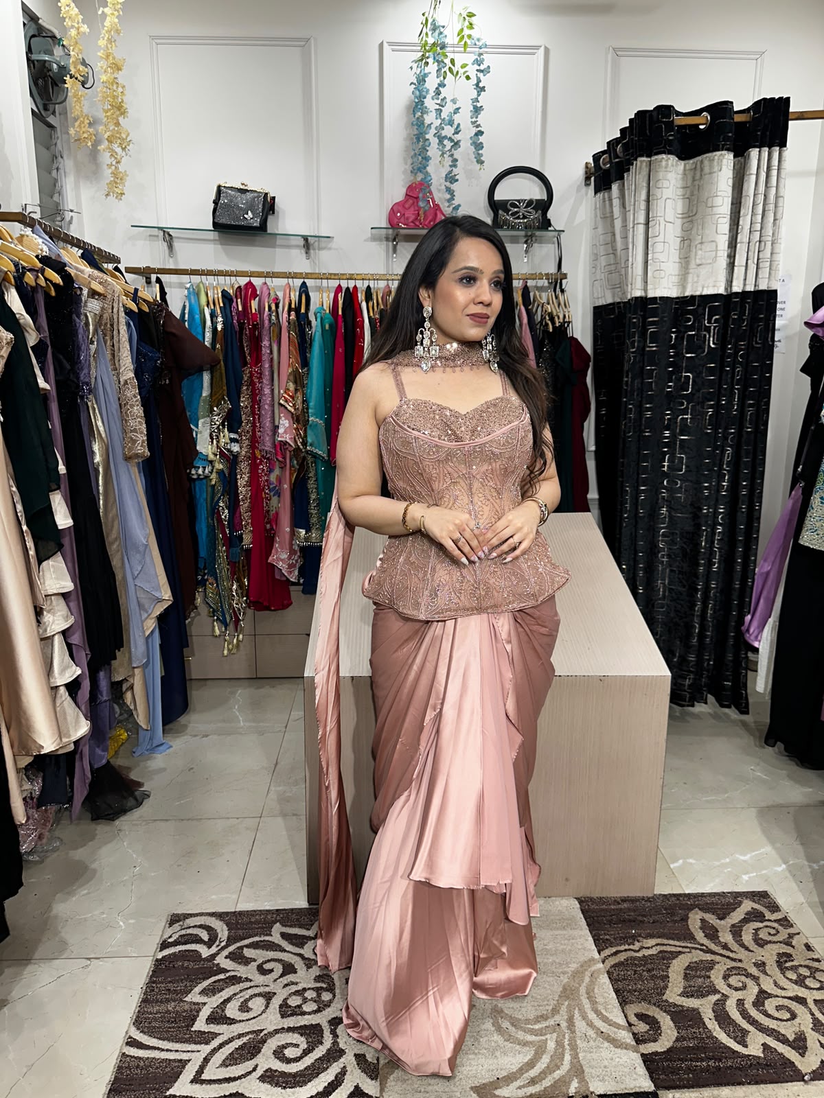 Blush Majesty Drape Saree RC586