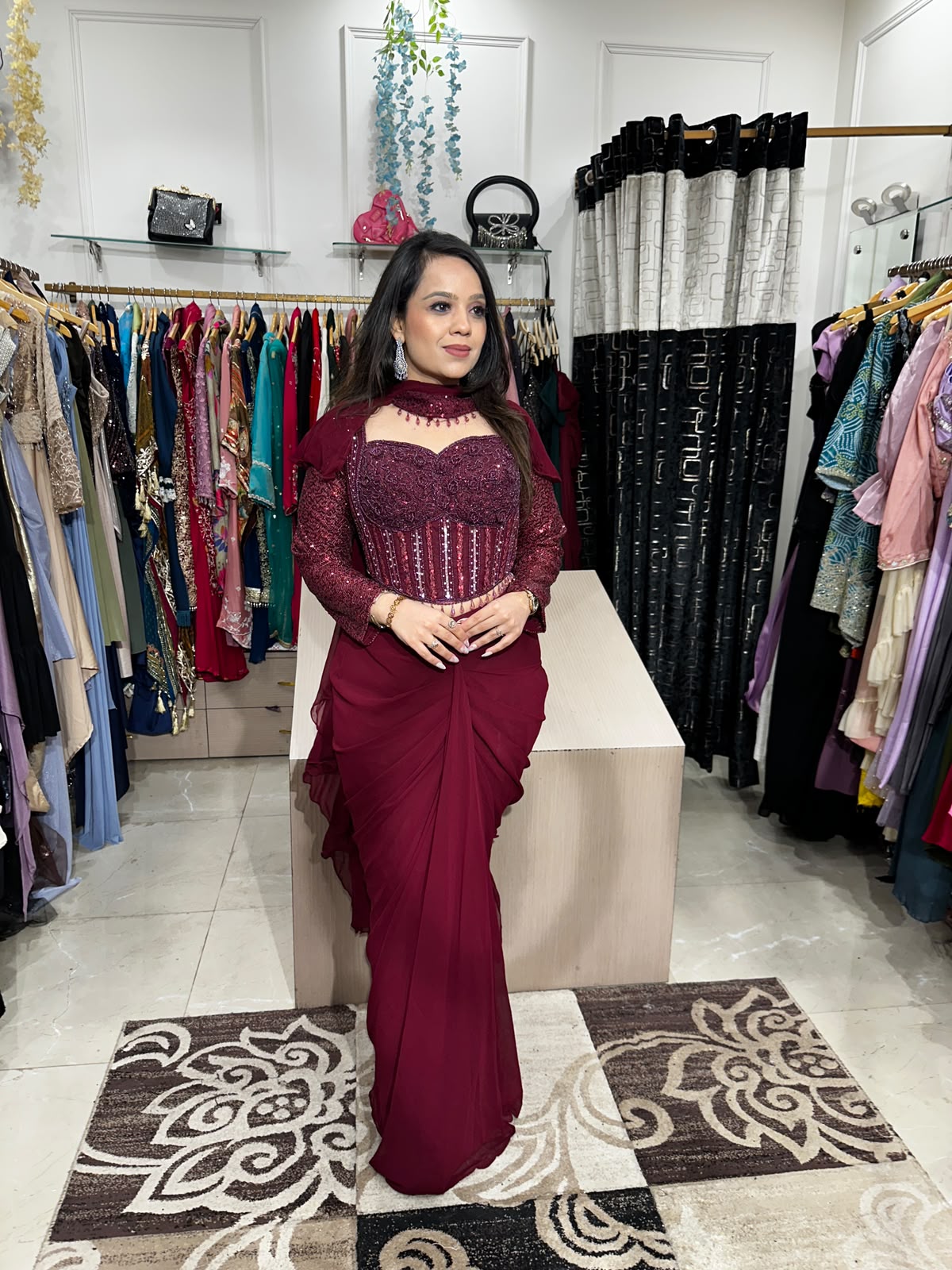 Ruby Royale Drape Saree RC590