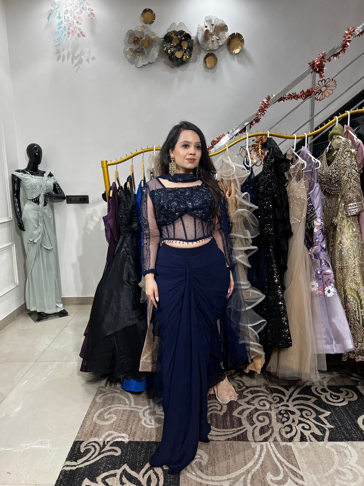 Blue Enchanté Drape Saree RC584