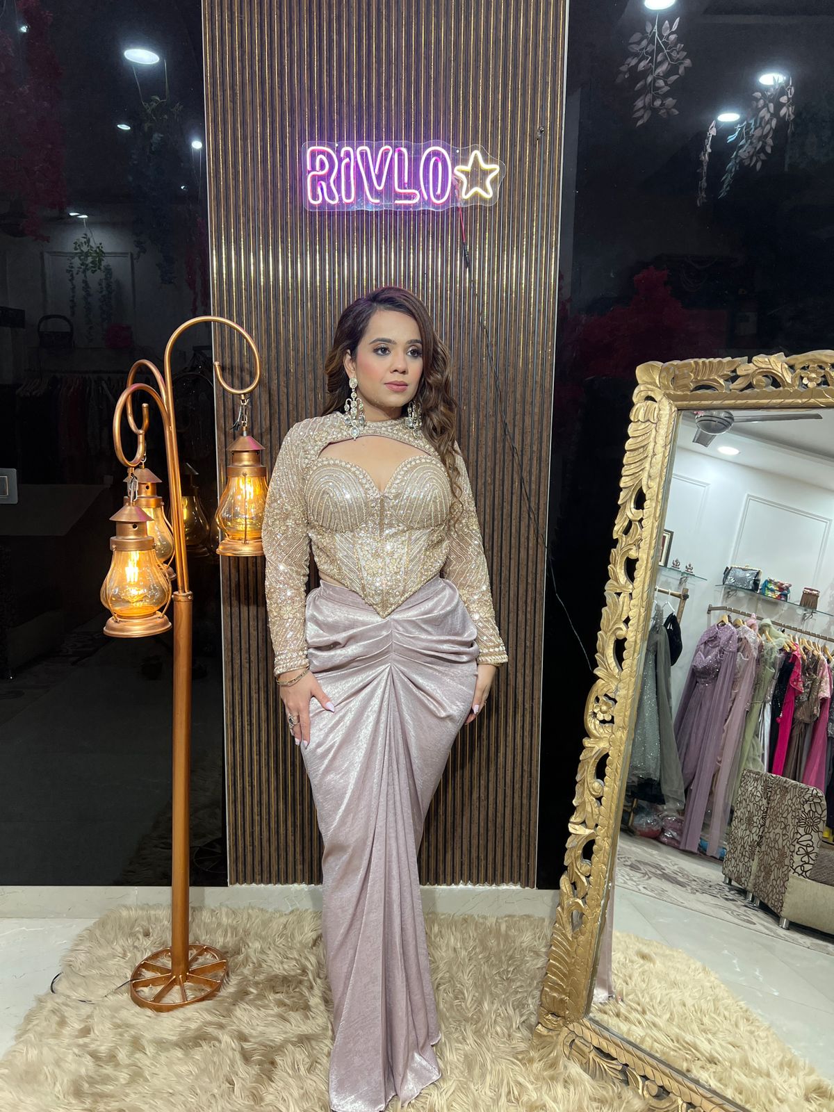 Rose Gold Full Sleeves 2-Piece Set, RC639