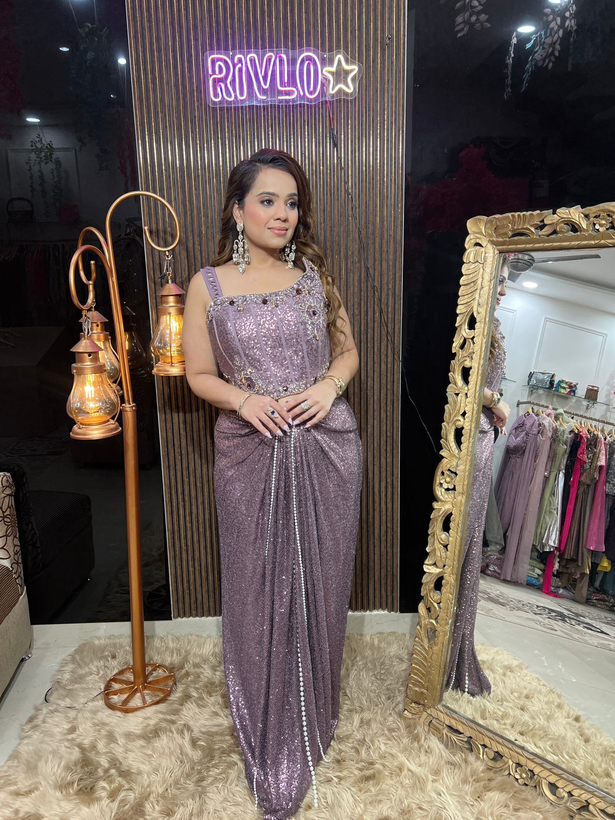 Lavender Luxe Sequin 2-Piece Set AC118