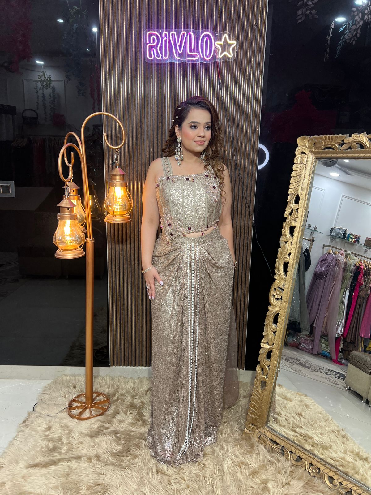 Golden Luxe Sequin 2-Piece Set AC119