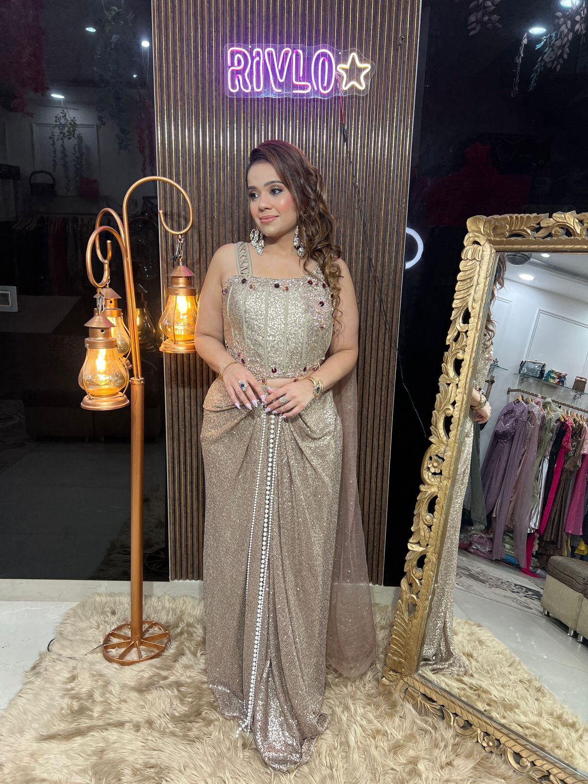 Golden Luxe Sequin 2-Piece Set AC119