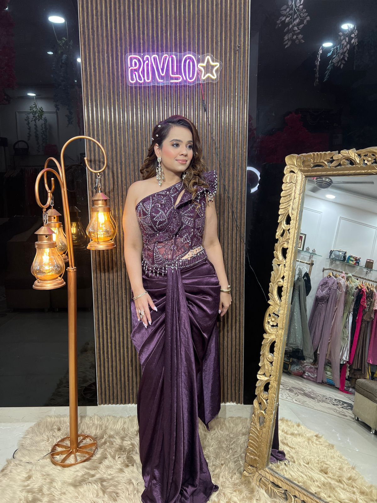 Wine Luxe Drape 2-Piece Set AC121