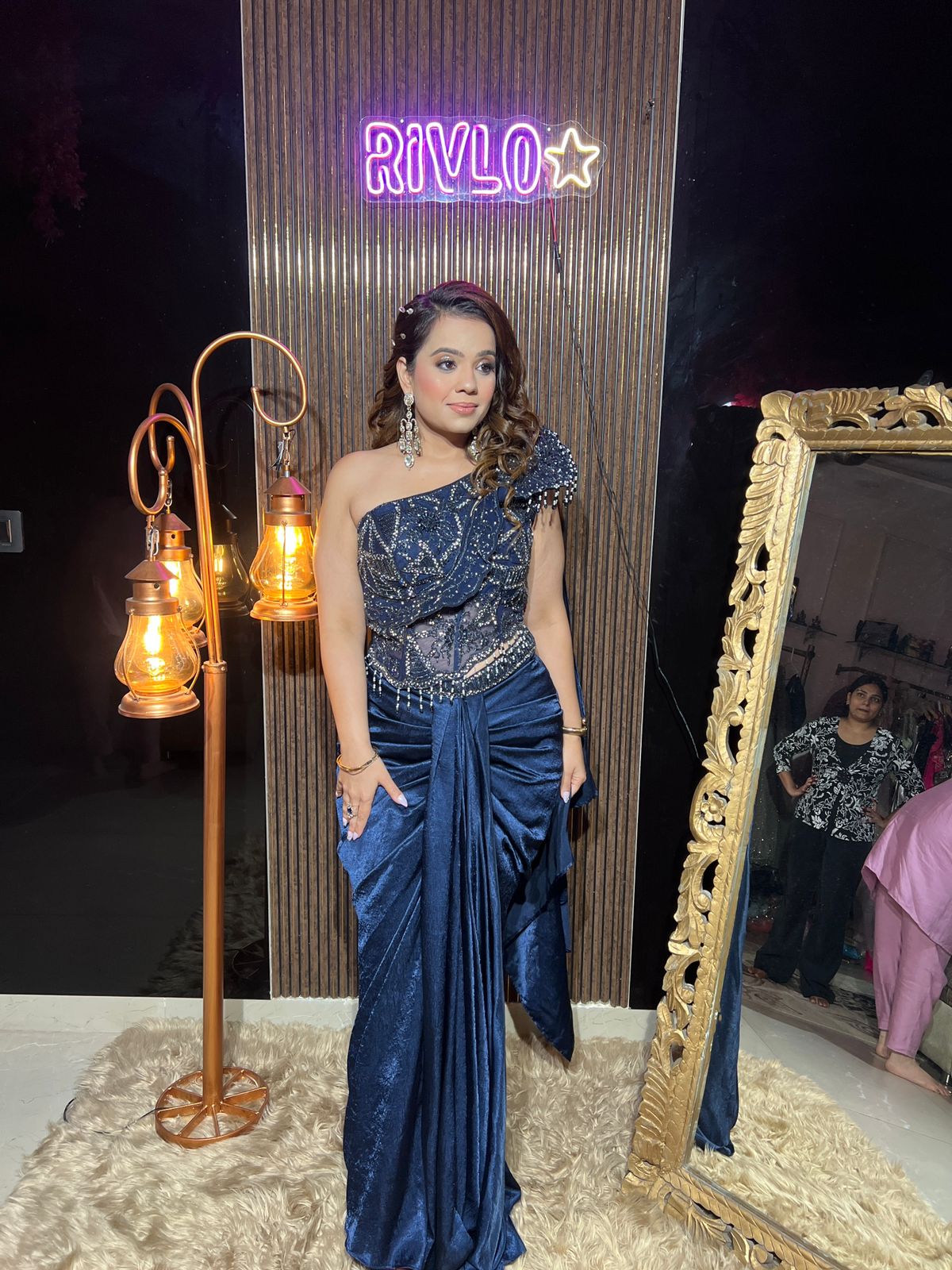 Midnight Blue Drape 2-Piece Set AC120