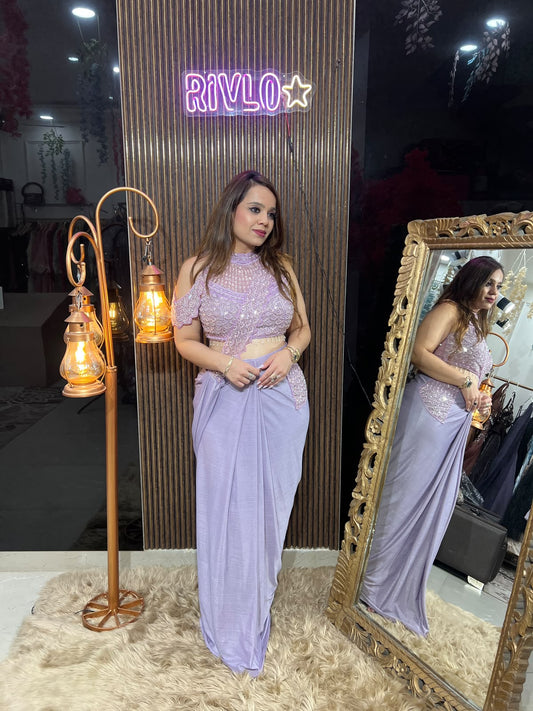 Pink Pocket Saree RC641