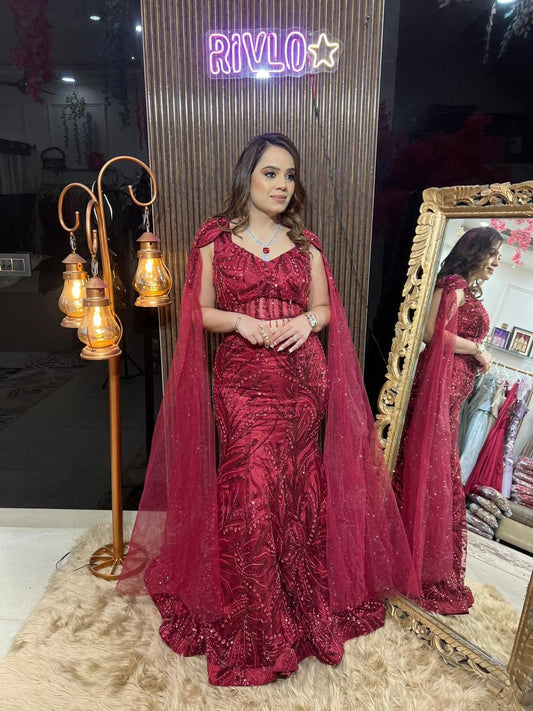 Red Mermaid Look Lehenga RC691