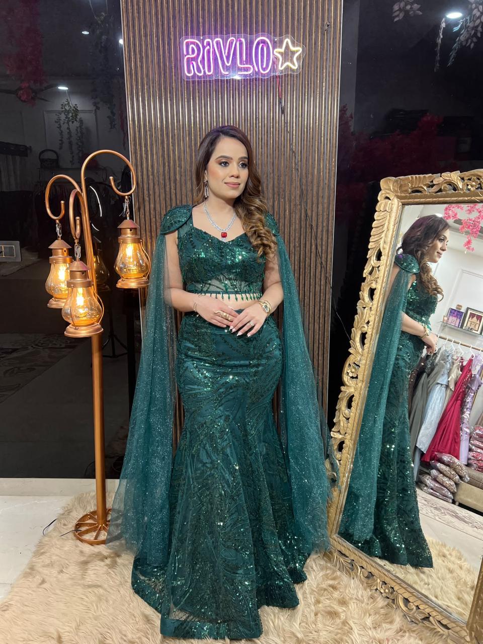 Green Mermaid Look Lehenga RC692