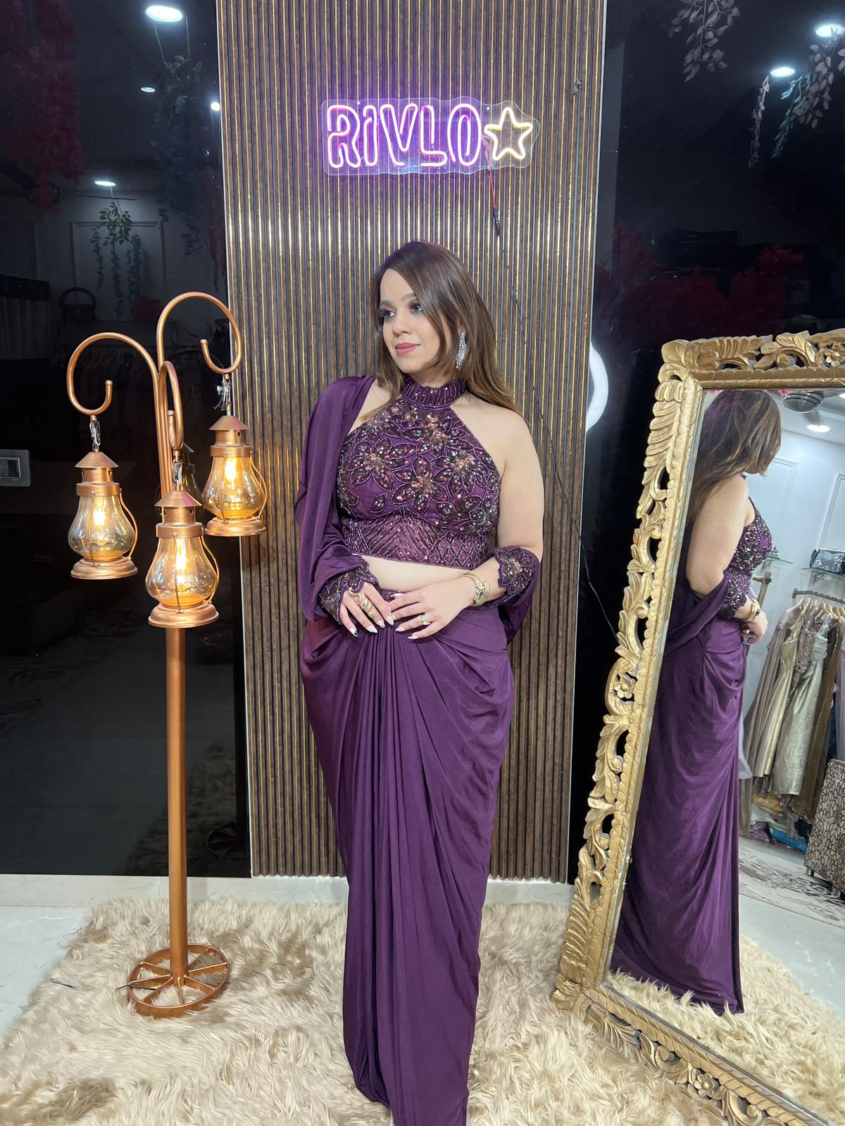 Ruby Red , Burgundy & Black  Royale Draped Set RC650